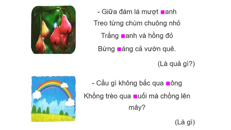 a) Chọn s hoặc x thay cho ô vuông rồi giải câu đố: