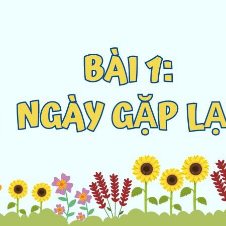 Bài 1: Ngày gặp lại – Tiếng Việt Lớp 3 Tập 1 Kết Nối Tri Thức