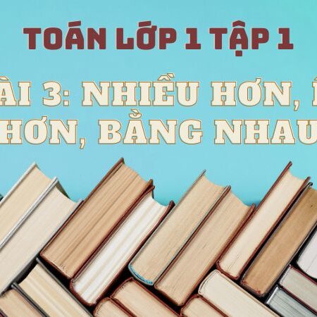 Bài 3: Nhiều hơn, ít hơn, bằng nhau – Toán Lớp 1 Tập 1 Kết Nối Tri Thức