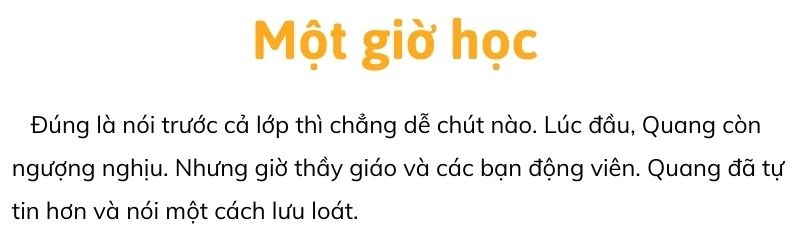 Câu 1: Nghe - viết Bài 6: Một giờ học