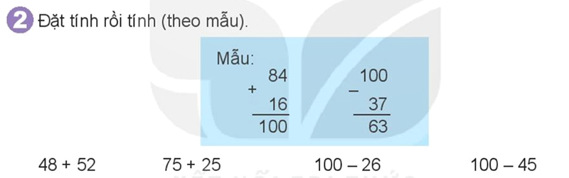 Bài số 2: Giải luyện tập câu 2 trang 9 SGK Toán 2 tập 1