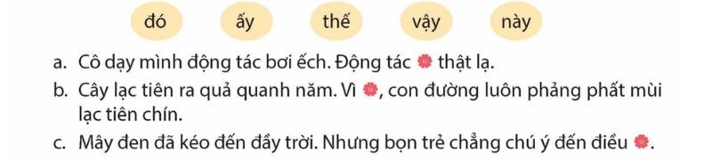 Câu 2: Chọn các đại từ thay thế thích hợp với mỗi bông hoa và cho biết chúng được dùng để thay cho từ ngữ nào.