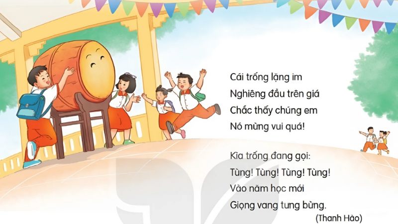 Câu 2: Đọc Bài 11: Cái trống trường em 2