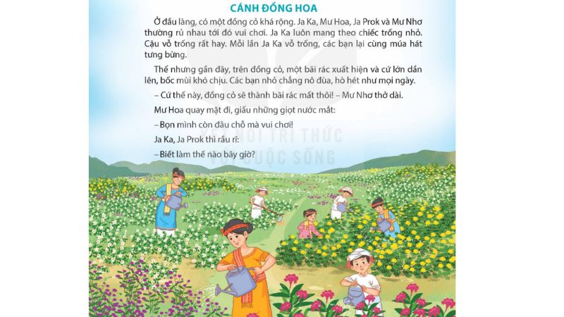 Câu 2: Đọc bài 2 canshd dồng hoa 1