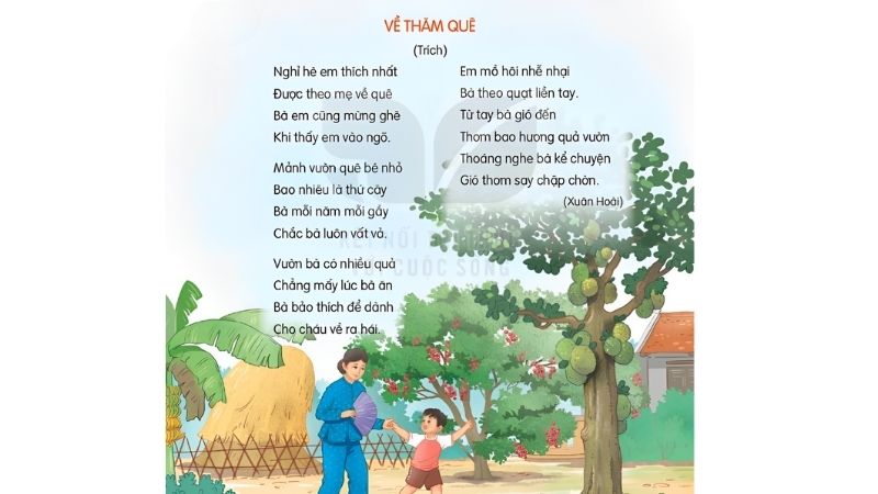 Câu 2: Đọc Bài 2: Về thăm quê