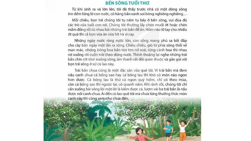 Câu 2: Đọc bài 4 bến sông tuổi thơ 1