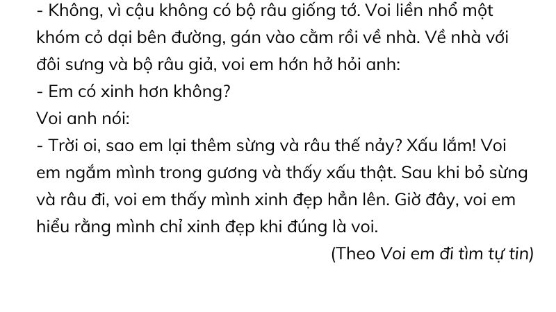 Câu 2: Đọc Bài 5: Em có xinh không? 2