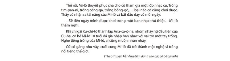 Câu 2: Đọc Bài 6: Nghệ sĩ trống 2