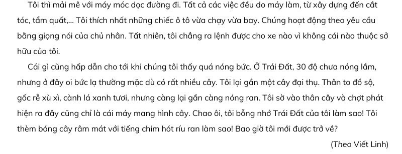 Câu 2: Đọc Bài 8: Hành tinh kì lạ 2