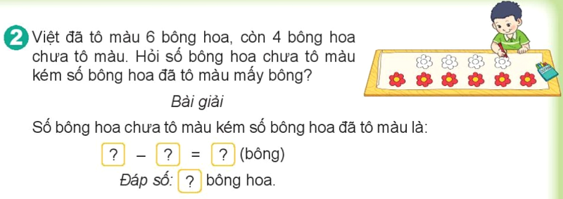 Bài số 2: Giải hoạt động câu 2 trang 17 SGK Toán 2 tập 1