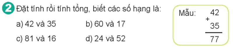 Bài số 2: Giải hoạt động câu 2 trang 13 SGK Toán 2 tập 1