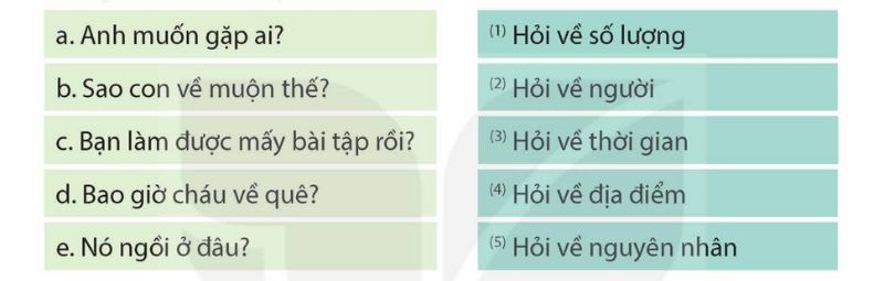 Câu 3: Tìm đại từ nghi vấn trong các câu dưới đây và xác định mục đích sử dụng tương ứng với mỗi đại từ đó.