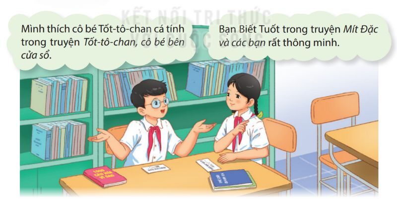 Câu 3: Trao đổi với bạn những điều thú vị về câu chuyện em đã đọc.