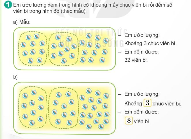 giải Bài số 9: Giải luyện tập câu 1 trang 8 SGK Toán 2 tập 1