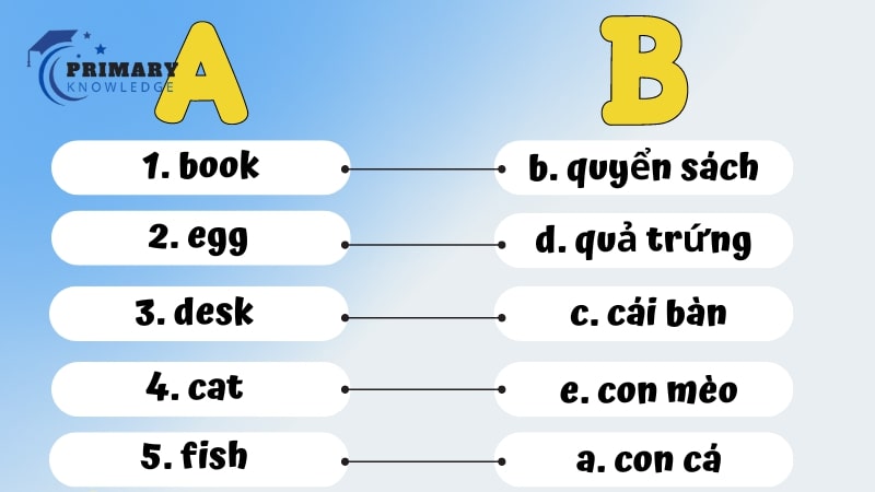 Bài 4. Nối từ ở cột A đúng với nghĩa tiếng Việt ở cột B 2