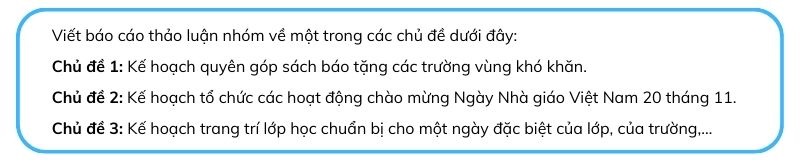 Viết: VIẾT BÁO CÁO THẢO LUẬN NHÓM bài 8 đò ngang