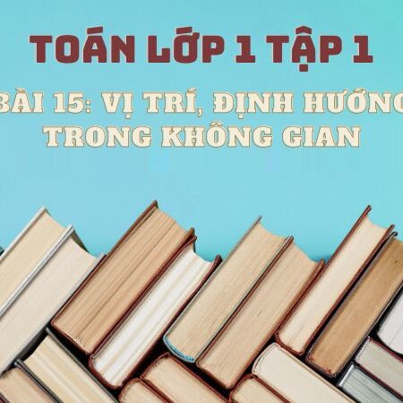 Bài 15: Vị trí, định hướng trong không gian – Toán Lớp 1 Tập 1 Kết Nối Tri Thức