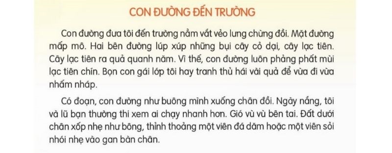 Câu 2: Đọc Bài 10: Con đường đến trường 1