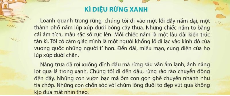 Câu 2: Đọc Bài 10: Kì diệu rừng xanh 1