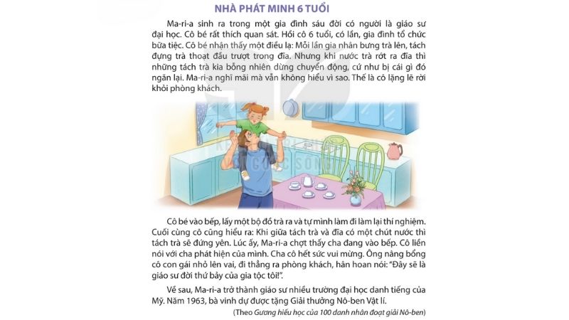 Câu 2: Đọc Bài 12: Nhà phát minh 6 tuổi