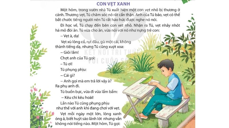 Câu 2: Đọc Bài 13: Con vẹt xanh 1