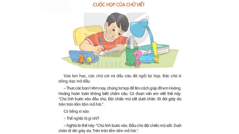 Câu 2: Đọc Bài 14: Cuộc họp của chữ viết 1