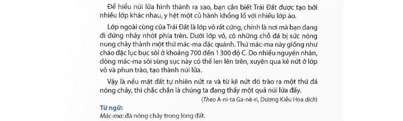 Câu 2: Đọc Bài 14: Những ngọn núi nóng rẫy 2