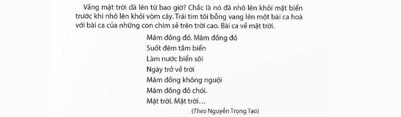 Câu 2: Đọc Bài 15: Bài ca về mặt trời 2