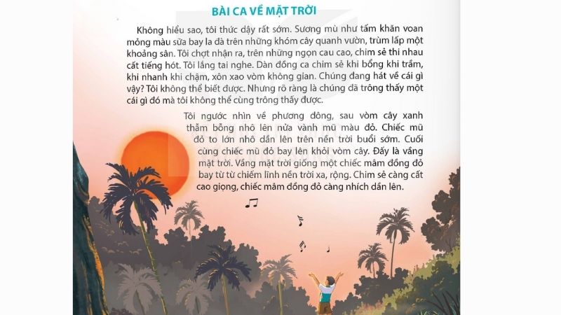 Câu 2: Đọc Bài 15: Bài ca về mặt trời