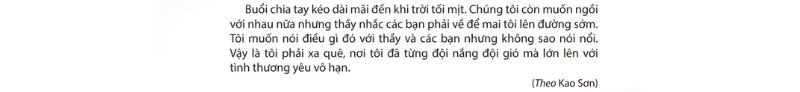 Câu 2: Đọc Bài 16: Trước ngày xa quê 2