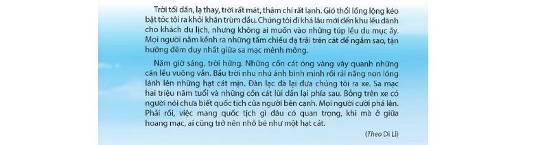 Câu 2: Đọc Bài 16: Xin chào, Xa-ha-ra 2