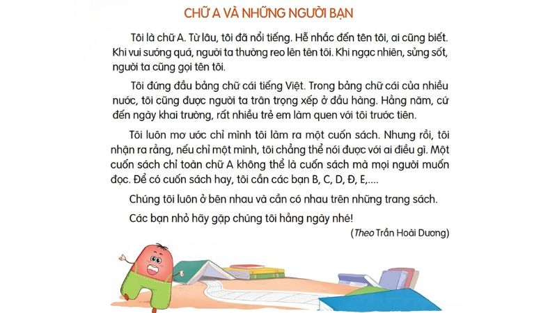 Câu 2: Đọc Bài 19: Chữ A và những người bạn