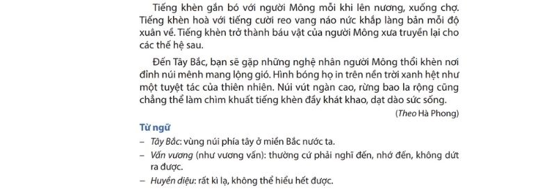 Câu 2: Đọc Bài 19: Thanh âm của núi 2