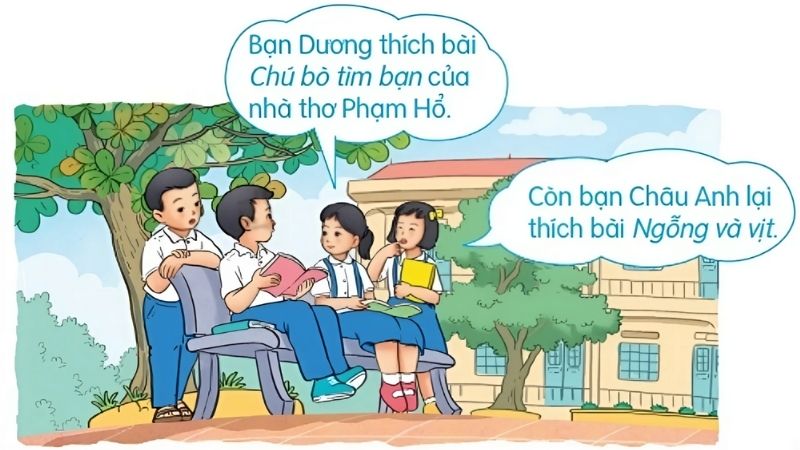 câu 2: Nói về những điều em thích trong bài thơ đó. bài 18