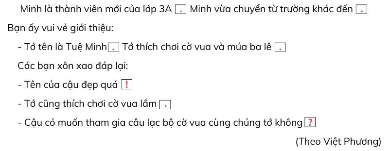 Câu 4 trang 64 sgk Tiếng Việt lớp 3 tập 1 trả lời