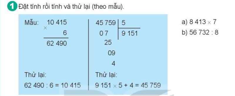 Bài số 5: Giải luyện tập câu 1 trang 22 SGK Toán 4 tập 1