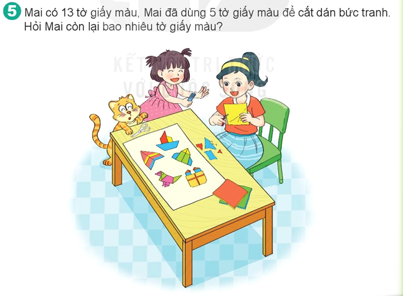 Bài số 8: Giải luyện tập câu 5 trang 43 SGK Toán 2 tập 1