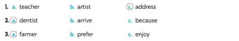 Circle, listen and check Lesson 3 Unit 5: My future job answer