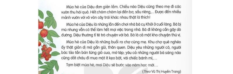 Câu 2: Đọc Bài 8: Tạm biệt mùa hè 2