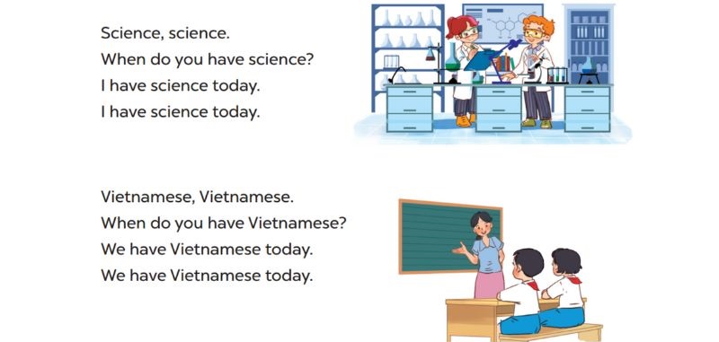 Lets chant Lesson 3 Unit 7: Our timetable