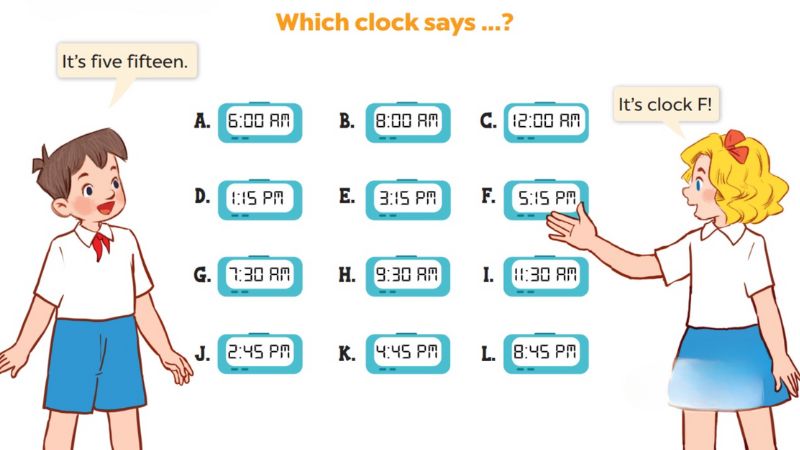 Lets play Lesson 1 Unit 2: Time and daily routines