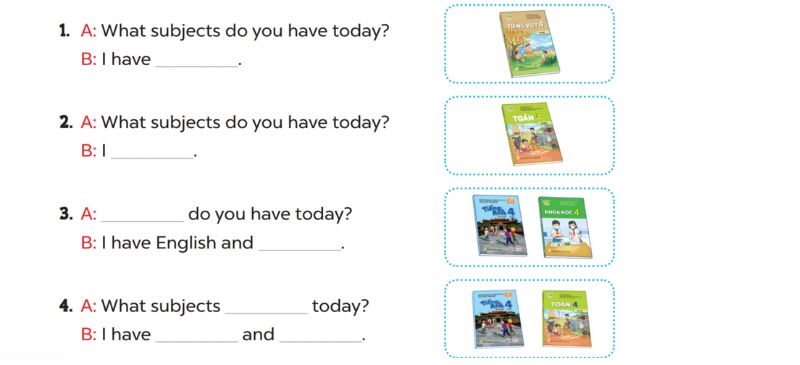 Look, complete and read Lesson 1 Unit 7: Our timetable