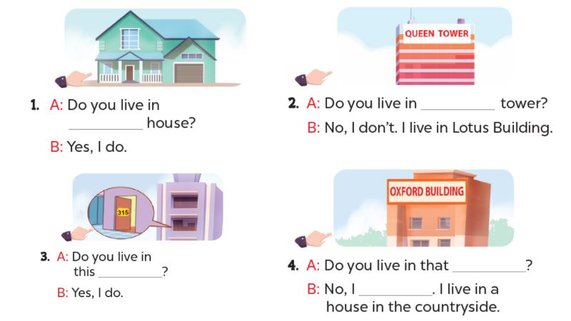 Read and complete Lesson 1 Unit 2: Our home