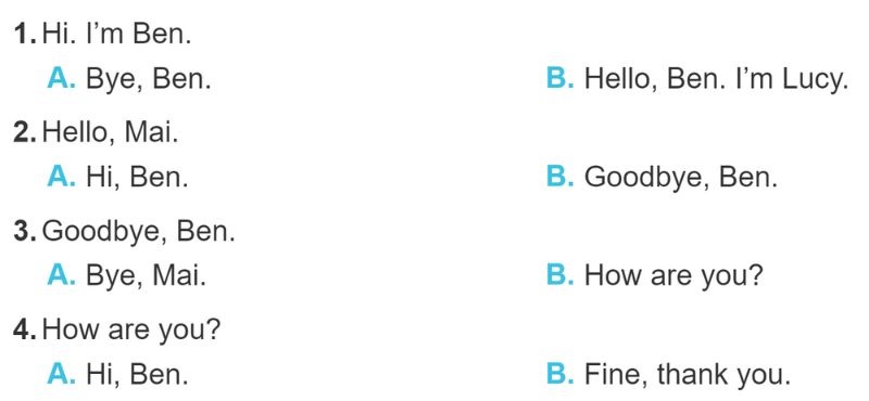 Task 4. Unit 1 lớp 3 Lesson 3: Read and circle