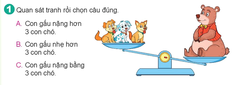 Bài số 1: Giải hoạt động câu 1 trang 58 SGK Toán 2 tập 1