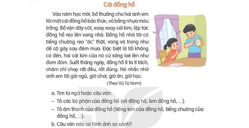 Câu 1 trang 110 Tiếng Việt 3 Tập 1 Kết nối tri thức