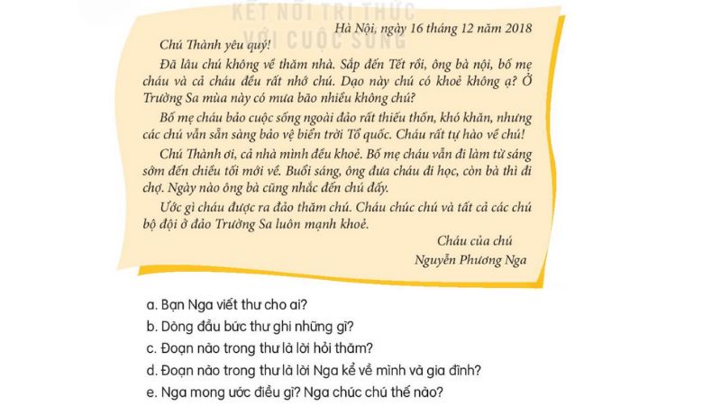 Câu 1 trang 135 Tiếng Việt 3 Tập 1 Kết nối tri thức Phần Luyện viết đoạn