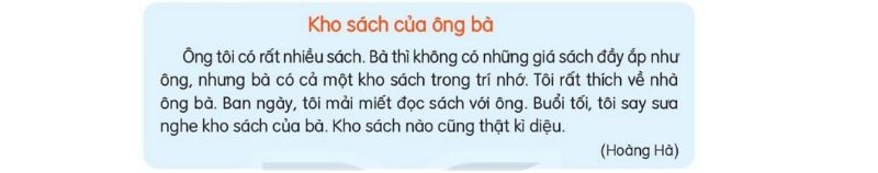 Câu 1 trang 99 Tiếng Việt 3 Tập 1 Kết nối tri thức