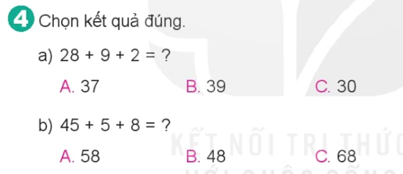 Bài số 11: Giải luyện tập câu 4 trang 75 SGK Toán 2 tập 1