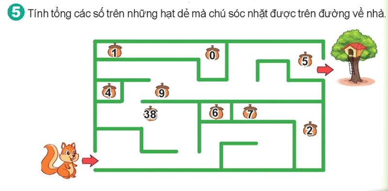 Bài số 12: Giải luyện tập câu 5 trang 75 SGK Toán 2 tập 1